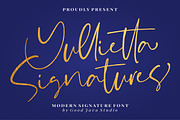 Yullietta - Modern Signature Font, a Script Font by Good Java Studio (Thumbnail 1 of 11)