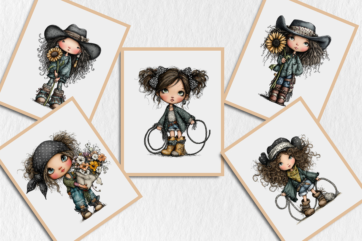 Whimsical Summer Western Girl, a Seasonal Illustration by Rose Art (Photo 4 of 5)
