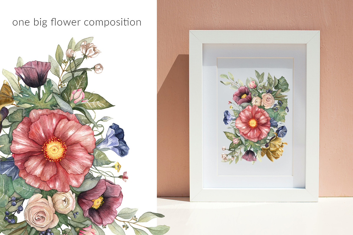 Baroque Floral Composition, an Illustration by SophieLittleEye (Photo 4 of 7)