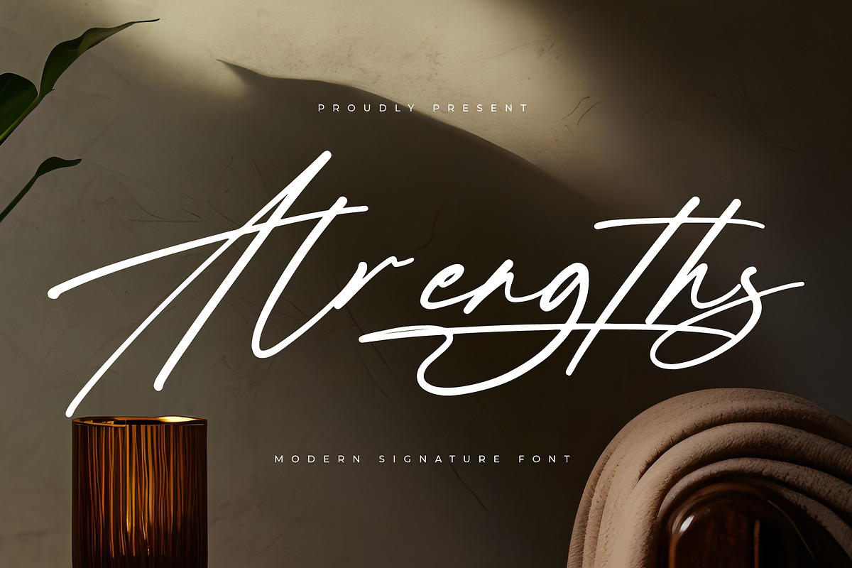 Alrengths, a Script Font by Integritype Studio (Photo 1 of 15)