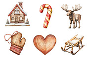 Rustic Wooden Christmas Clipart, an Illustration by Dream Creation (Thumbnail 6 of 7)