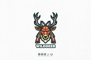 Wild Deer Mascot Logo Design
