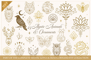 Mystic Animals & Nature Symbols Set