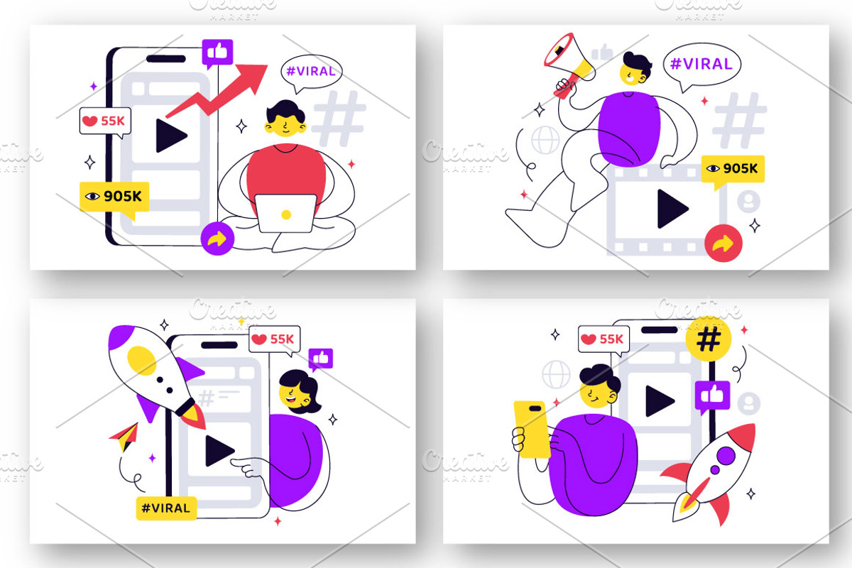 10 Viral Topic Vector Illustration, a Person Illustration by denayunebgt (Photo 2 of 4)