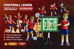Football Learn 3D Character Pack