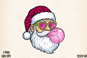 Funny Pink Santa Face Png, an Illustration by Designworld