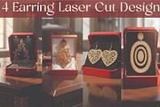 Elegant Laser Cut Earrings, an Object Graphic by Creativeshirt (Thumbnail 1 of 5)