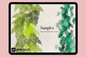 Vintage Tropical Foliage Brushes