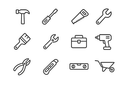 Collection of essential hand tools, an Illustration by ZinetroN