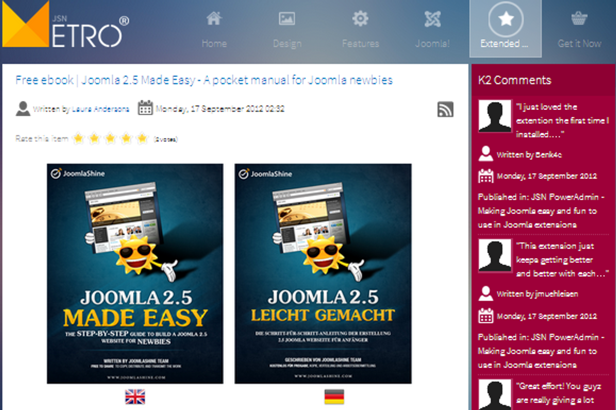 JSN Metro - Joomla Creative Theme, a Websites & App Template by JoomlaShine (Photo 4 of 5)