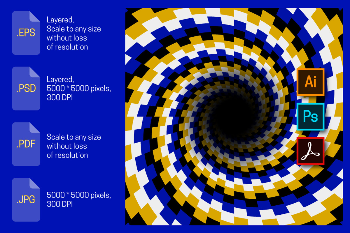 Spiral hole moving illusion, a Healthcare Illustration by Guten Tag Vector (Photo 1 of 2)