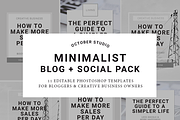 Minimalist Blog + Social Graphics, a Templates & Theme by October Studio (Thumbnail 1 of 4)