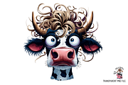 Comics Cow Clipart Bundle, a Graphic by Clipart Bloom (Thumbnail 7 of 12)