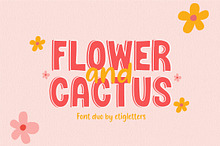 Flower and Cactus Font Duo