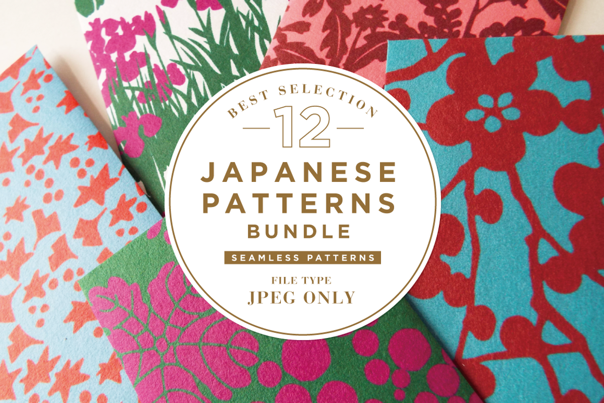 12 BEST JAPANESE PATTERNS BUNDLE, a Pattern Graphic by JAPANESE MON (Photo 1 of 7)