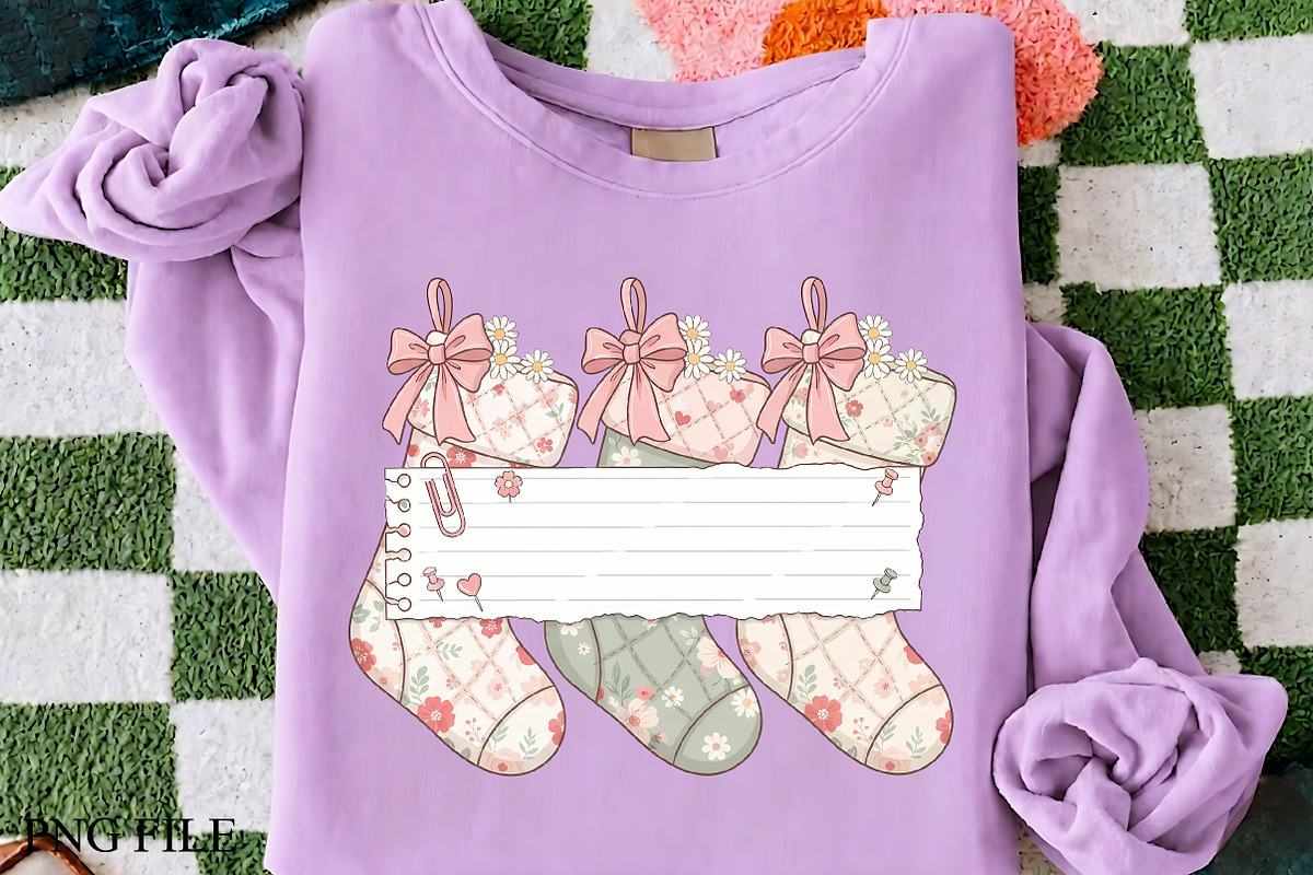Custom Name Christmas Stockings PNG, a Seasonal Illustration by CrexoraLab (Photo 1 of 4)