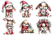 Quirky Christmas Bunny Clipart Bundl, an Illustration by Pixels.Craft (Thumbnail 6 of 6)