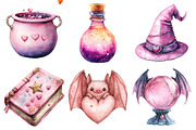 Charm Pink Halloween Clipart, an Illustration by Daily.Designs (Thumbnail 4 of 5)