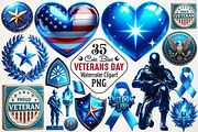 Blue Veterans Day Clipart, an Illustration by RobertsArt (Thumbnail 1 of 7)