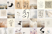 Neutral Minimalist Abstract Prints, a Background Graphic by Laras Wonderland (Thumbnail 3 of 10)