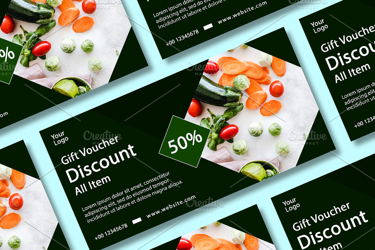 50% gift voucher social media banner, a Social Media Template by As Studio (Photo 2 of 3)