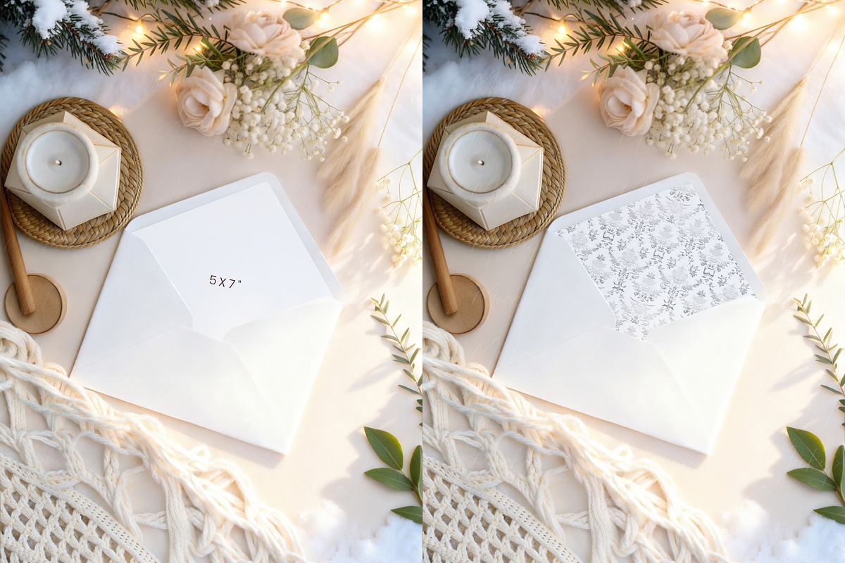 Wedding Candle Envelope Mockup, a Product Mockup by TatiMockup (Photo 2 of 3)
