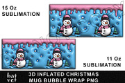 3D Inflated Christmas Mug Print PNG, an Object Graphic by BatVetDesigns (Thumbnail 2 of 3)