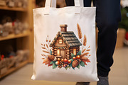 Whimsical Autumn House Clipart, an Illustration by Rose Art (Thumbnail 4 of 7)