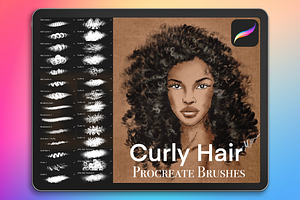 36 Procreate Curly Afro Hair Brushes