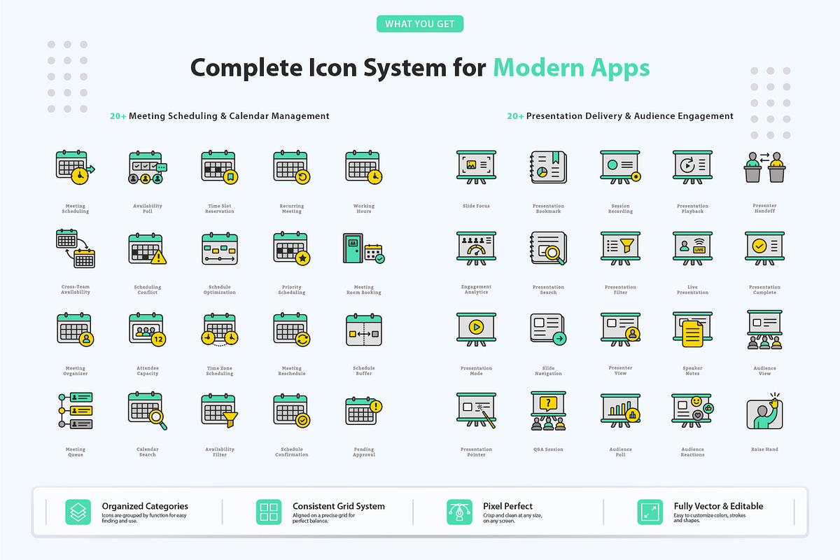 Meeting & Conference Icons, an Outline Icon by vexper (Photo 2 of 7)