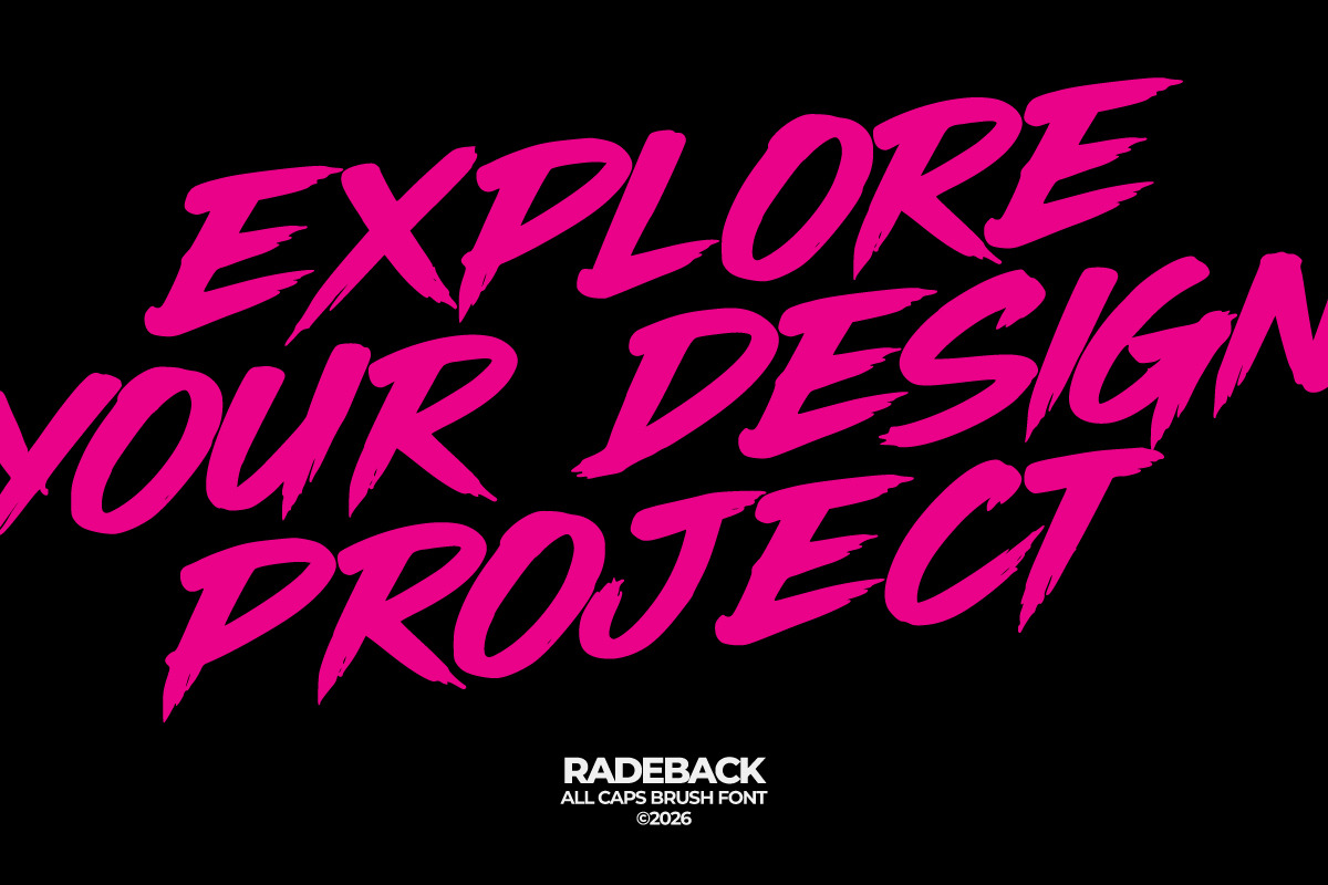 Radeback - Brush Display Font, a Handwritten Font by Get Studio (Photo 11 of 14)