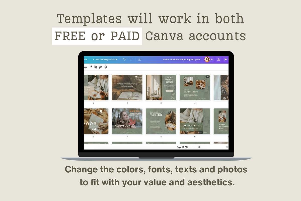 Author Facebook post template, a Social Media Template by Petite Zakka Boutique (Photo 5 of 7)