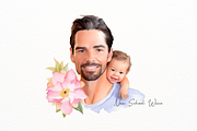 Father's Day with Child Clipart, a Person Illustration by New-School-Wave (Thumbnail 3 of 5)