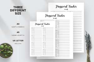 Canva Password Tracker Template