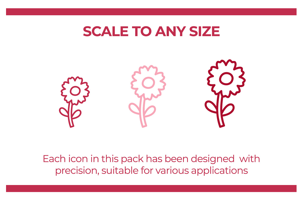 Flowers Outline Icon Pack, an Outline Icon by Tekuni (Photo 10 of 12)