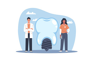 Dentures implants. Dental, a Healthcare Illustration by YummyBuum
