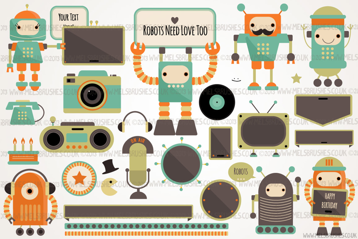 Robot Party, an Illustration by Mels Brushes (Photo 1 of 3)