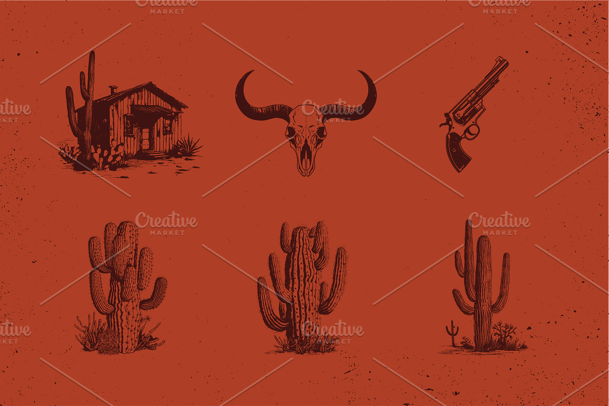 33 Western Illustrations, an Object Illustration by Zengi (Photo 5 of 7)