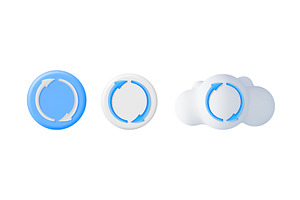 3d illustration set of circular, a Technology Illustration by Abscent
