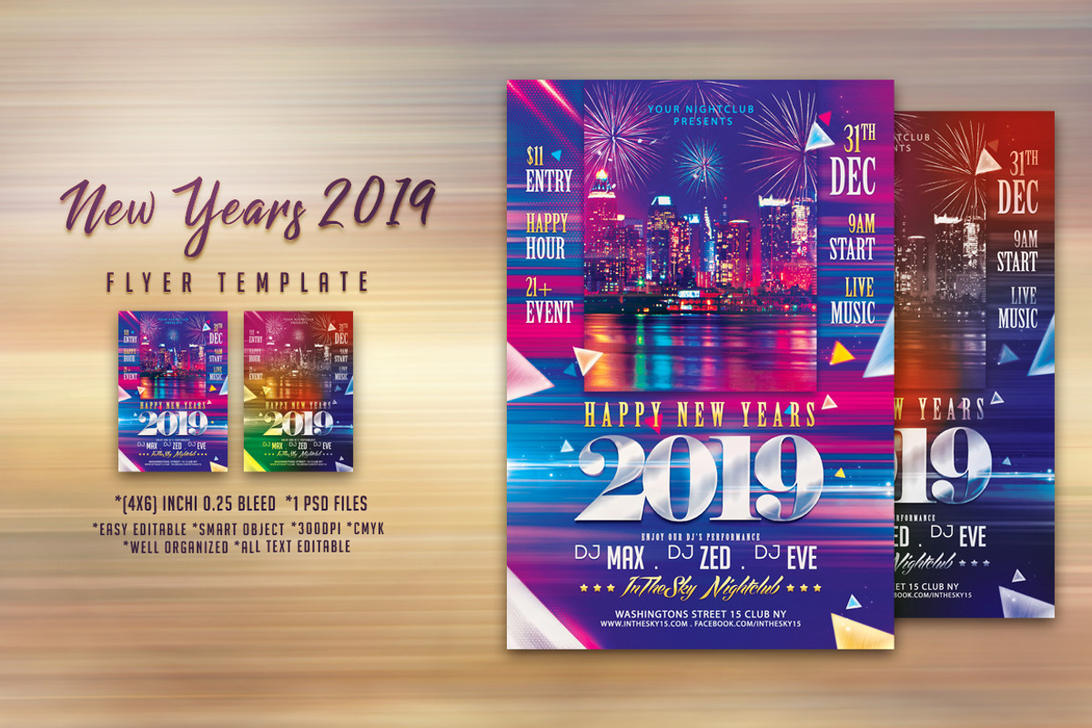 New Years Flyer Bundle V2, a Flyer Template by InTheSky15 (Photo 4 of 6)