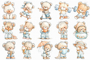 Funny Teddy Bear Clipart, an Illustration by Libby Wishes (Thumbnail 7 of 7)