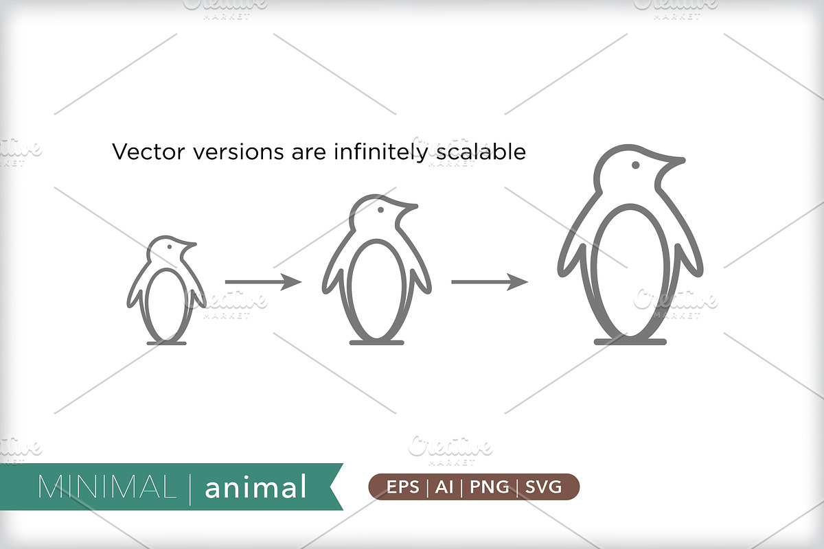 Minimal animal icons, an Outline Icon by Picture Window (Photo 4 of 5)