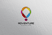 Hot Air Balloon Logo Template, a Branding & Logo Template by Art Studio Design (Thumbnail 1 of 2)