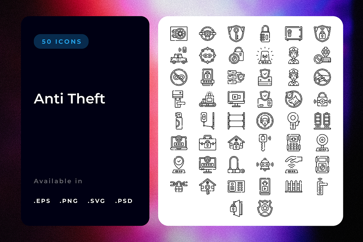 Anti Theft Icons, a Duotone Icon by Wencory (Photo 1 of 3)