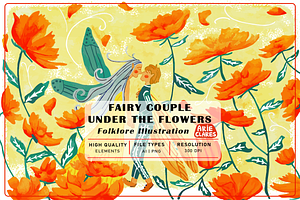 Fairy Under The Flowers