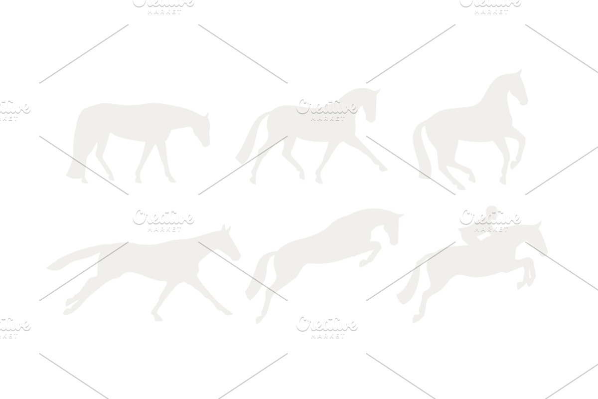 Horse Silhouette Vector Drawings, an Icon by Leah Suzanne (Photo 2 of 3)