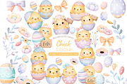Easter Chick Watercolor Clipart Set, a Product Mockup by MockupWizard (Thumbnail 1 of 5)