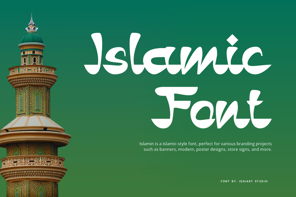 Islamin - Ramadan Font, a Handwritten Font by Iqsiart Studio (Photo 2 of 7)