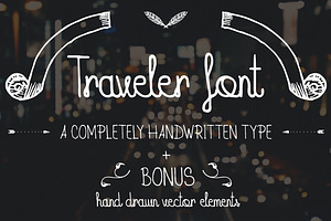 Traveler Font + BONUS pack