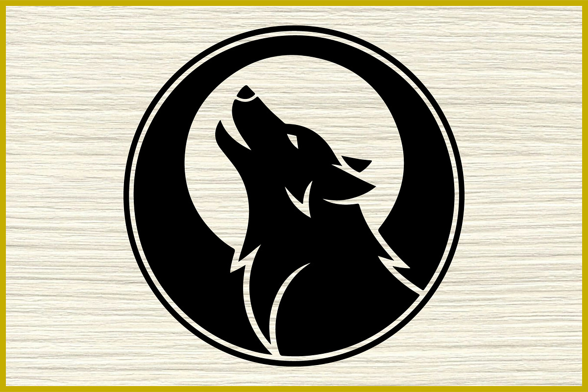 25 Howling Wolf Moon Silhouette Set, an Animal Illustration by Artivon (Photo 2 of 4)